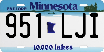 MN license plate 951LJI