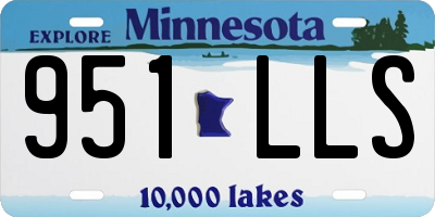 MN license plate 951LLS