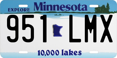 MN license plate 951LMX