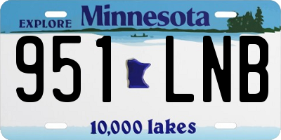 MN license plate 951LNB