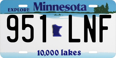 MN license plate 951LNF