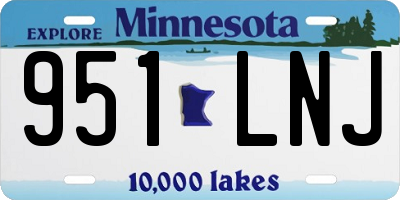 MN license plate 951LNJ