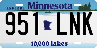 MN license plate 951LNK