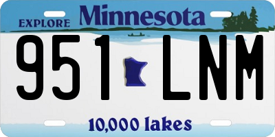 MN license plate 951LNM