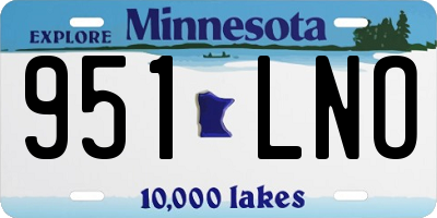 MN license plate 951LNO