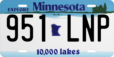 MN license plate 951LNP