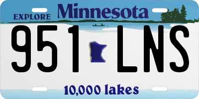MN license plate 951LNS
