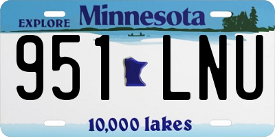MN license plate 951LNU