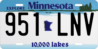 MN license plate 951LNV