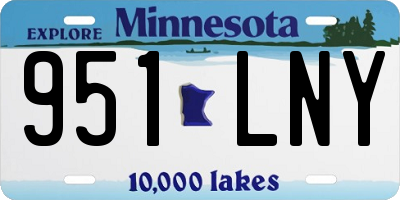 MN license plate 951LNY