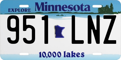 MN license plate 951LNZ