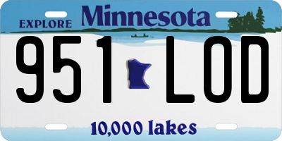 MN license plate 951LOD