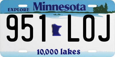 MN license plate 951LOJ