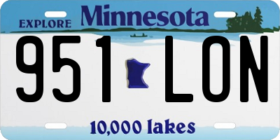 MN license plate 951LON