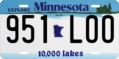 MN license plate 951LOO