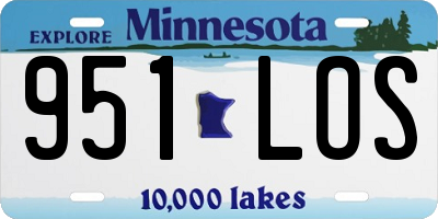 MN license plate 951LOS