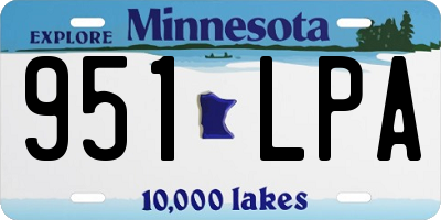 MN license plate 951LPA