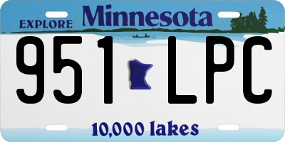 MN license plate 951LPC