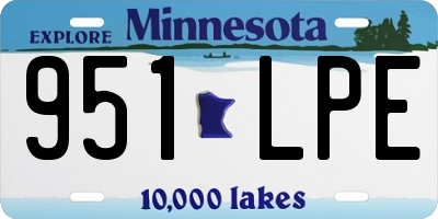 MN license plate 951LPE