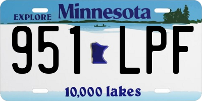 MN license plate 951LPF