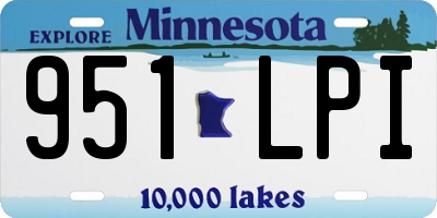 MN license plate 951LPI