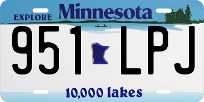 MN license plate 951LPJ