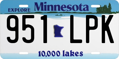 MN license plate 951LPK