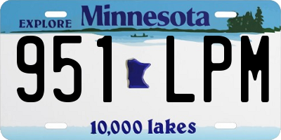 MN license plate 951LPM