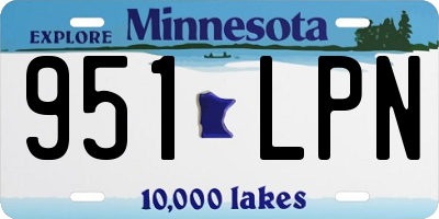 MN license plate 951LPN