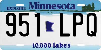 MN license plate 951LPQ