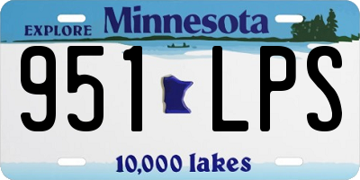 MN license plate 951LPS