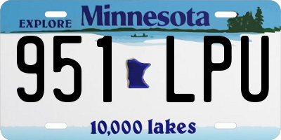 MN license plate 951LPU
