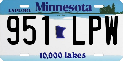 MN license plate 951LPW