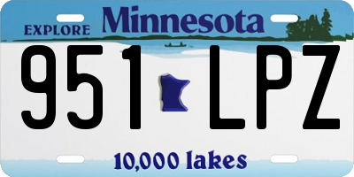 MN license plate 951LPZ