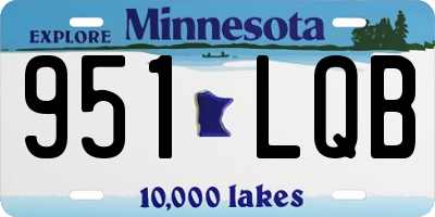 MN license plate 951LQB