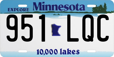 MN license plate 951LQC