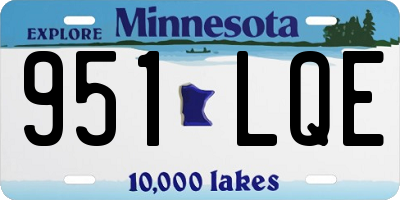 MN license plate 951LQE