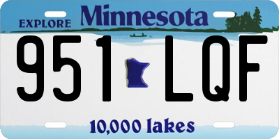 MN license plate 951LQF