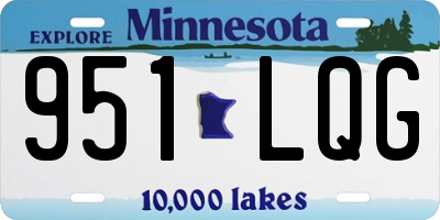 MN license plate 951LQG
