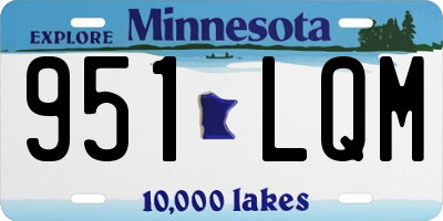 MN license plate 951LQM