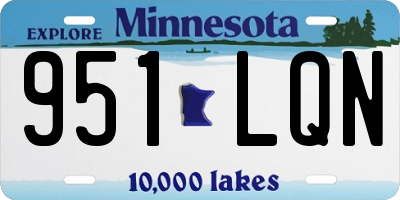 MN license plate 951LQN