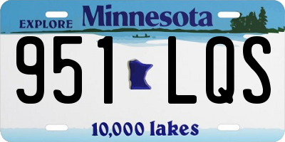 MN license plate 951LQS