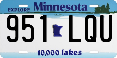 MN license plate 951LQU