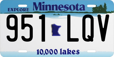 MN license plate 951LQV