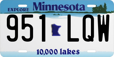 MN license plate 951LQW
