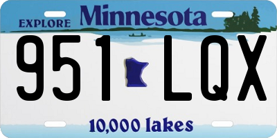 MN license plate 951LQX