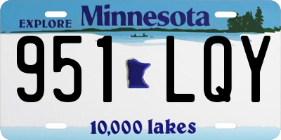 MN license plate 951LQY