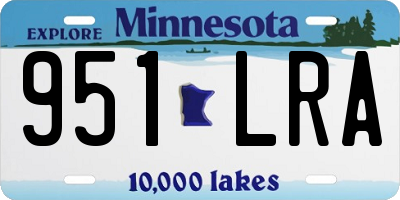 MN license plate 951LRA
