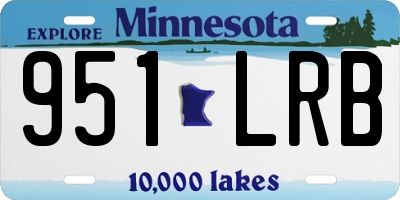 MN license plate 951LRB