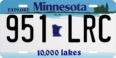 MN license plate 951LRC